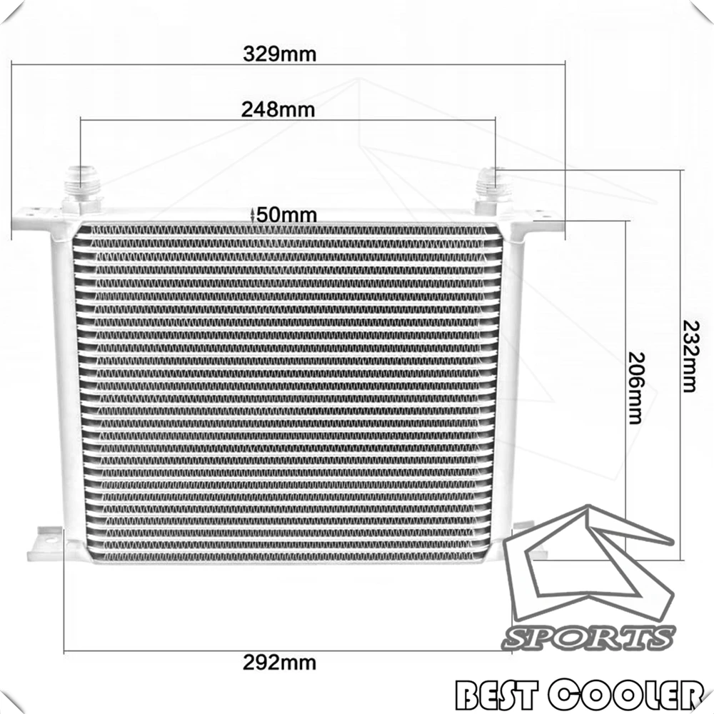 Универсальный маслоохладитель коробки передач двигателя 28 ряда 248 мм AN10