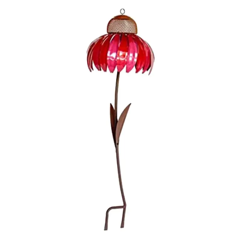 

High-Quality New Outdoor Hummingbird Feeder Flower-Shaped Exquisite Metal Senior Leak-Proof Device Unique Design Garden Decor
