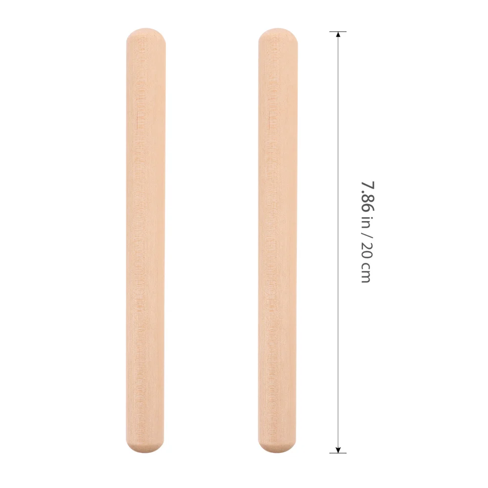 

2 Pairs Wooden Rhythm Sticks Musical Percussion Instrument Accessories