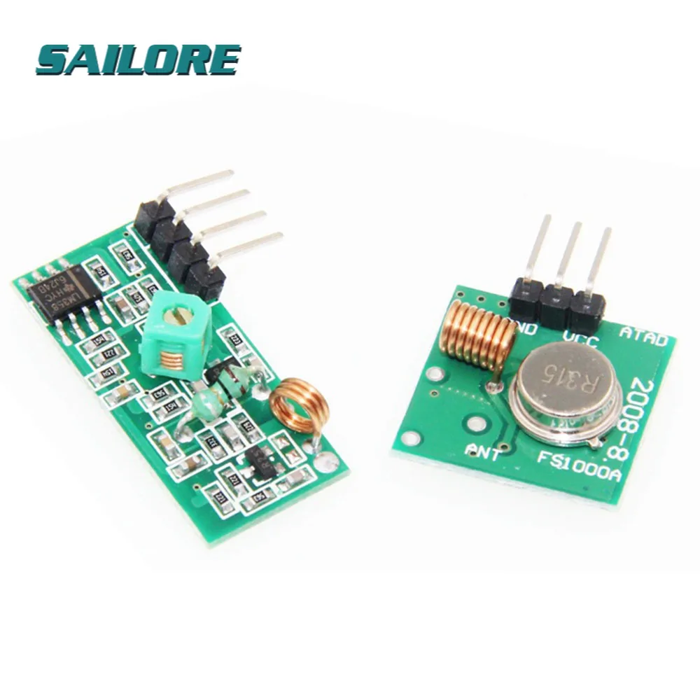 

433 МГц RF беспроводной модуль передатчика и приемник комплект 5 в постоянного тока для Arduino Raspberry Pi /ARM/MCU WL DIY