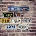 Винтажный металлический постер Route 66 автомобильный номер Metalen номерной знак Декор стена Клуб Бар Паб Жестяная Табличка на гараж искусство роспись ретро табличка