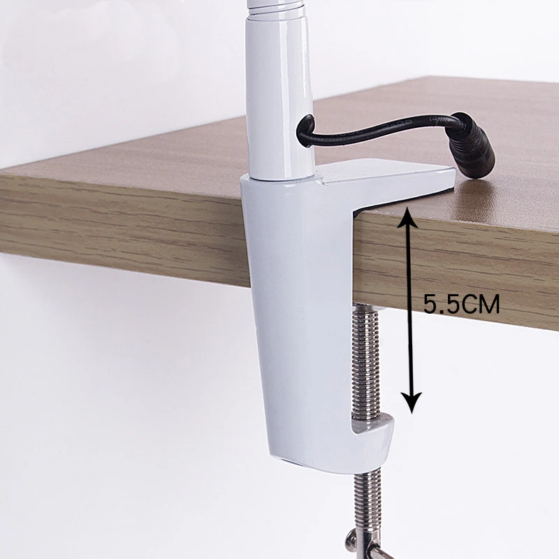 Настольная лупа 10x127 мм светодиодный большим зажимом со светодиодной подсветкой