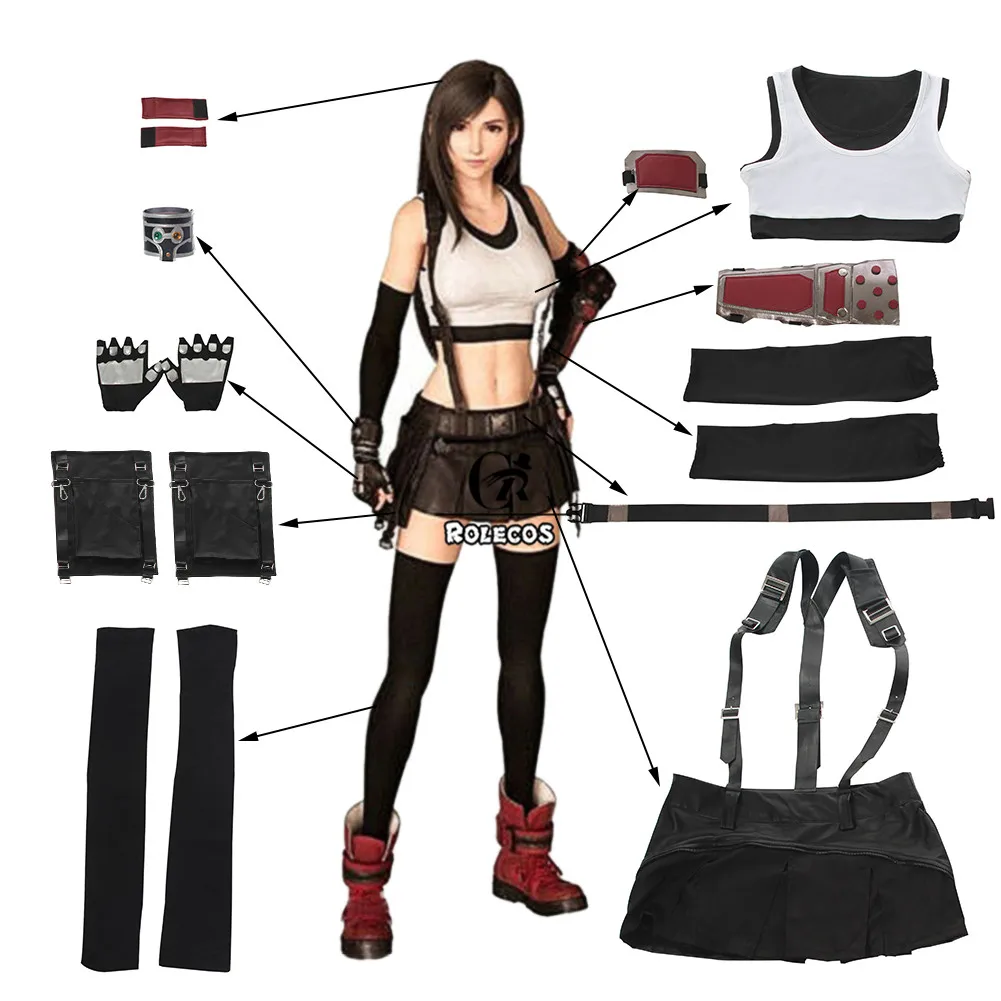 Костюм для косплея ROLECOS из игры финальная фантазия VII униформа FFVII FF7 Tifa