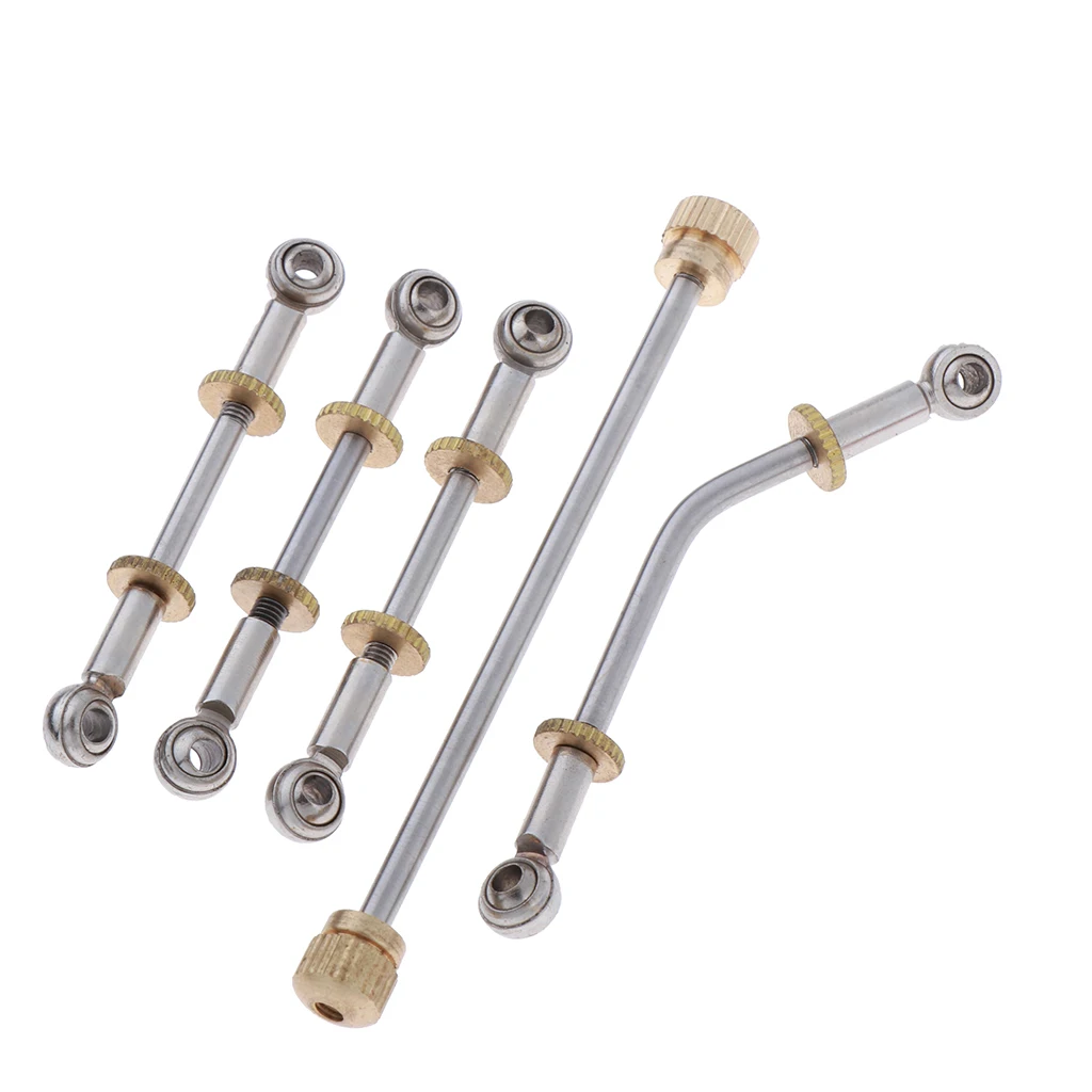 

5Pieces Copper & Stainless Steel 4Key Horn Connecting Rod Accessories Silver