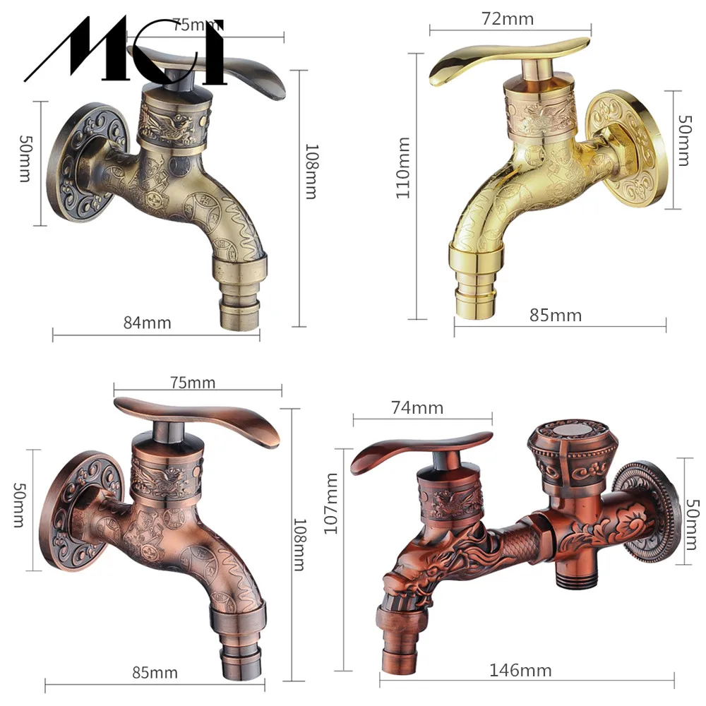 Оптовая и розничная продажа античный кран из цинкового сплава резная настенная