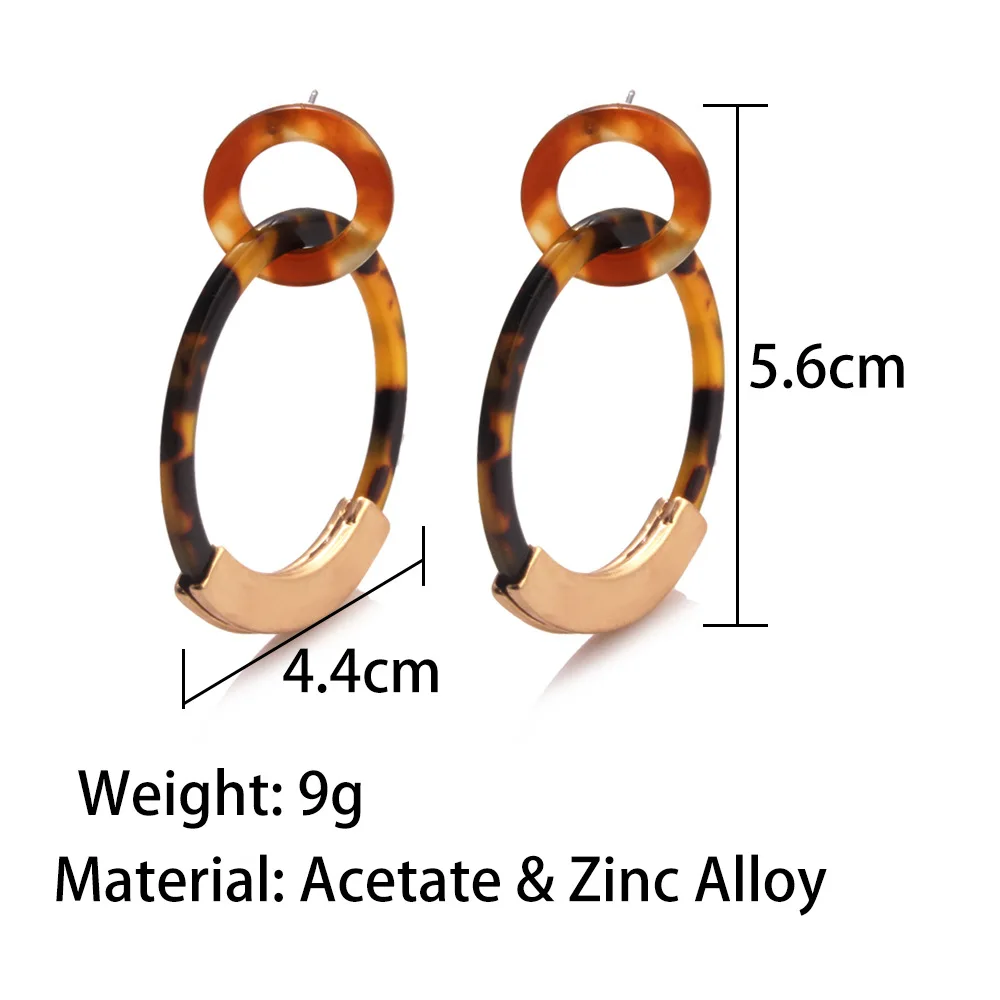 Женские акриловые серьги-подвески в богемном стиле 2020 винтажные металлические