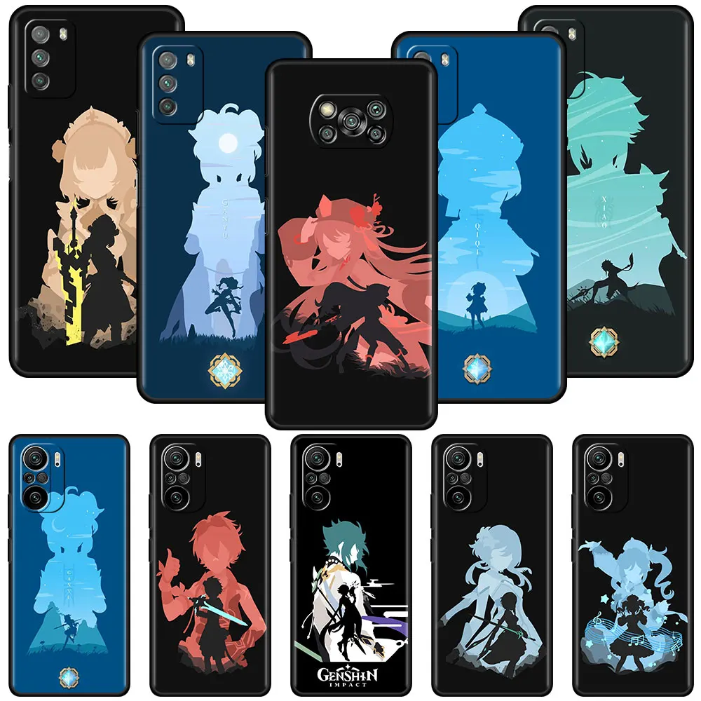 

Genshin Impact Anime Soft Capa For Xiaomi Redmi Note 9S 9 10 8 Pro K40 9C 7 9A 8T 7A 8A 6A 10S Case Tpu Phone Cover