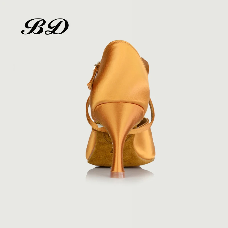 Женские туфли для латиноамериканских танцев BD черные с мягкой подошвой и чехлом