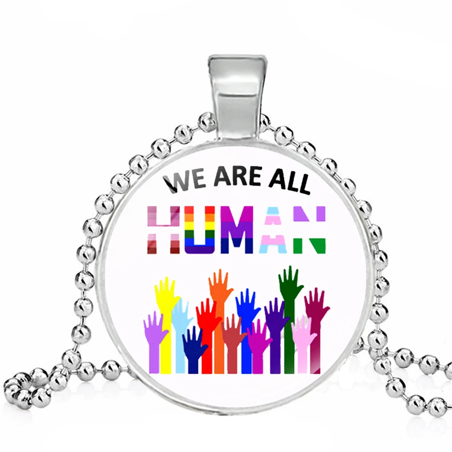 Ожерелье с изображением ЛГБТ-радуги ожерелье для геев ЛГБТ флагом радуги