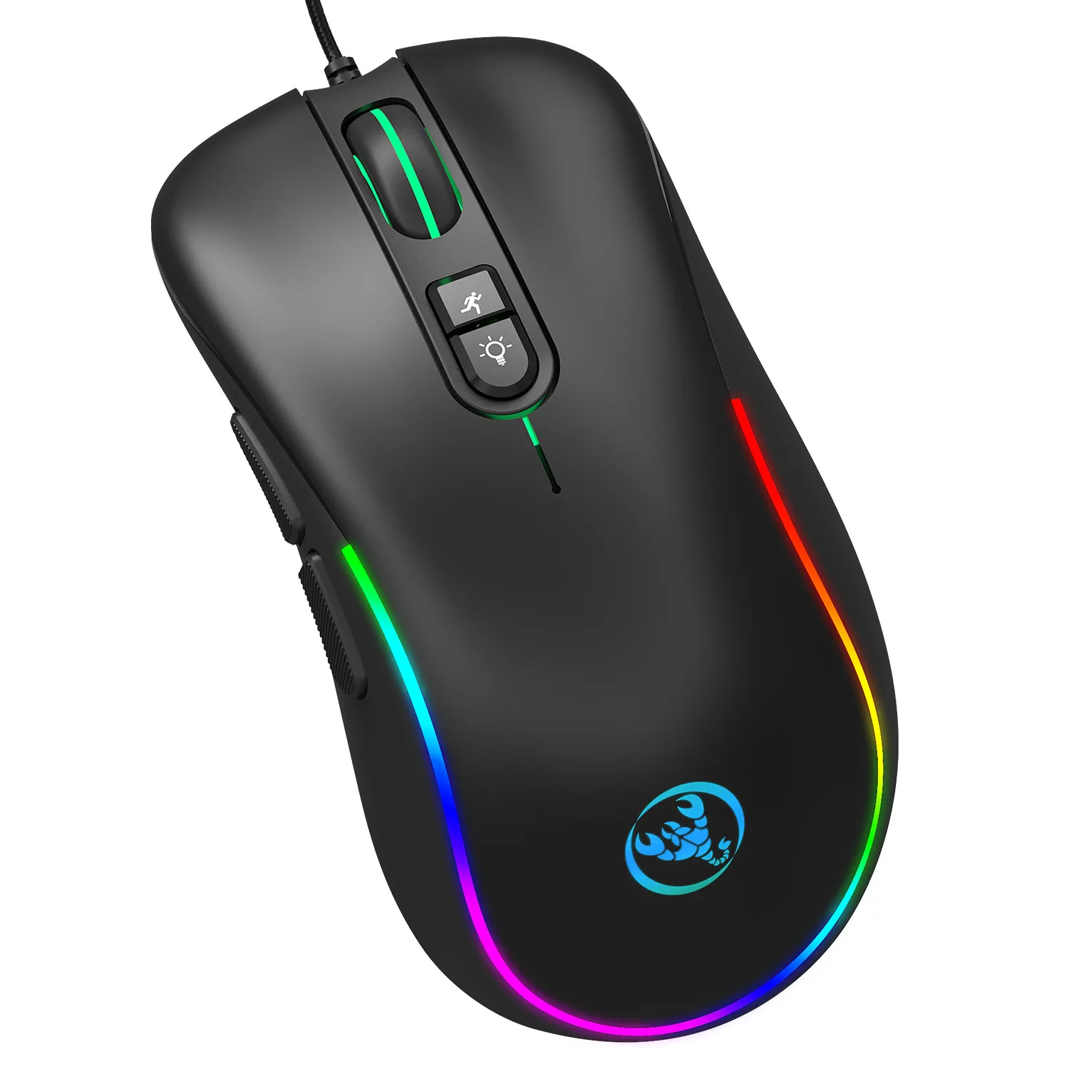 

2021 HIPERDEAL(HIPERDEAL) New And High Quality LED Single-Handed backlit Keyboard Mouse Set 35 Keys Mini USB Wired Keyboard