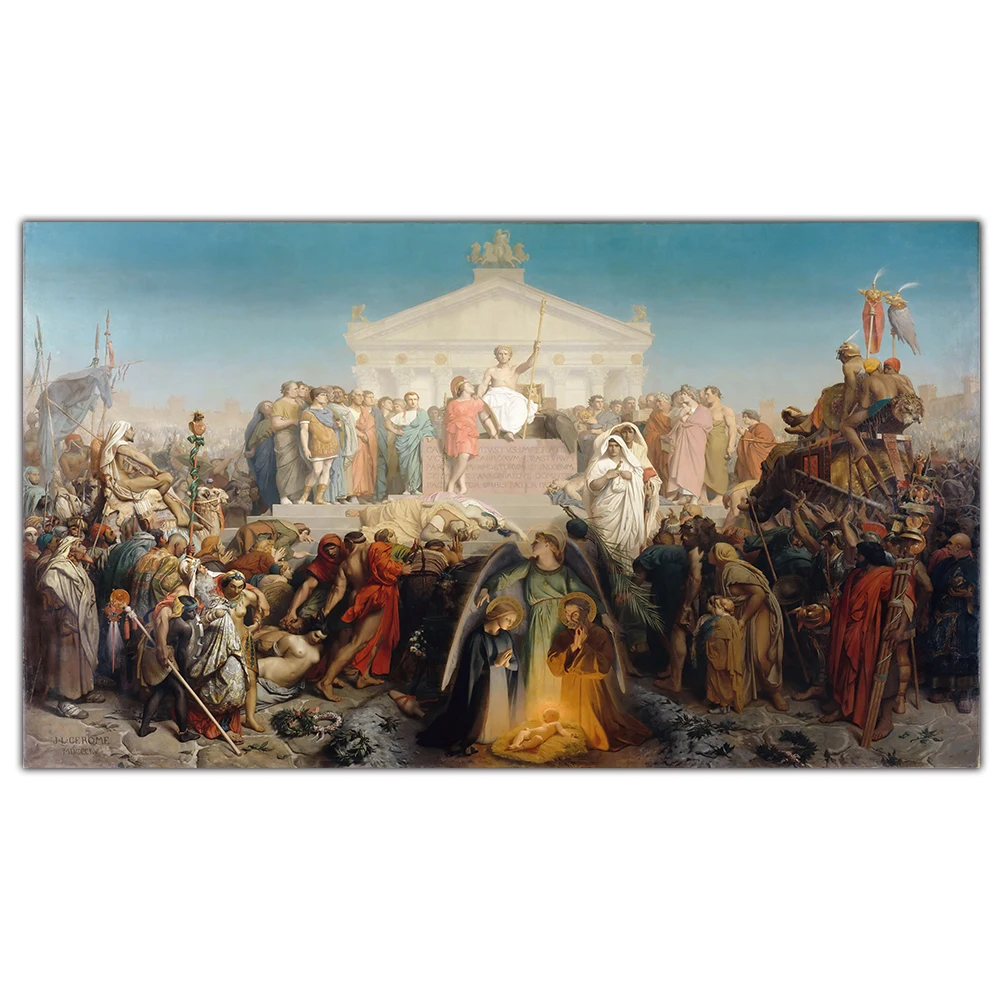 

Citon Jean-Leon GeromeThe age of Augustus, the Birth of ChristCanvas Oil Painting World Famous Artwork Decor Home Decoration