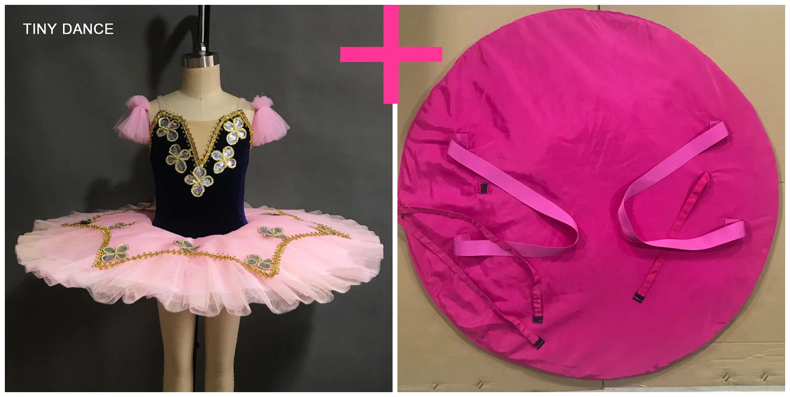 tutu and pink bag Выступления балерина костюм для танцев предварительно для профессиональных занятий балетом, танцами платье-пачка Купальник для взрослых девочек сольный танец плиссированные юбки-пачки BLL123 - Цвет: tutu and pink bag