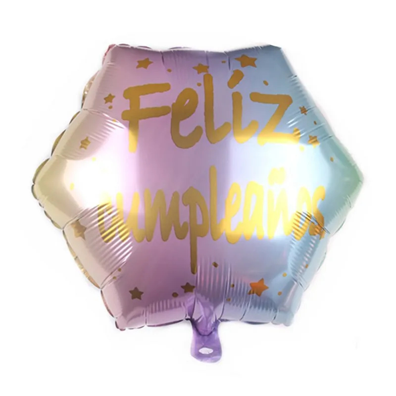XXPWJ Новинка 18 дюймовые Испанский С Днем Рождения Алюминий воздушные шары День