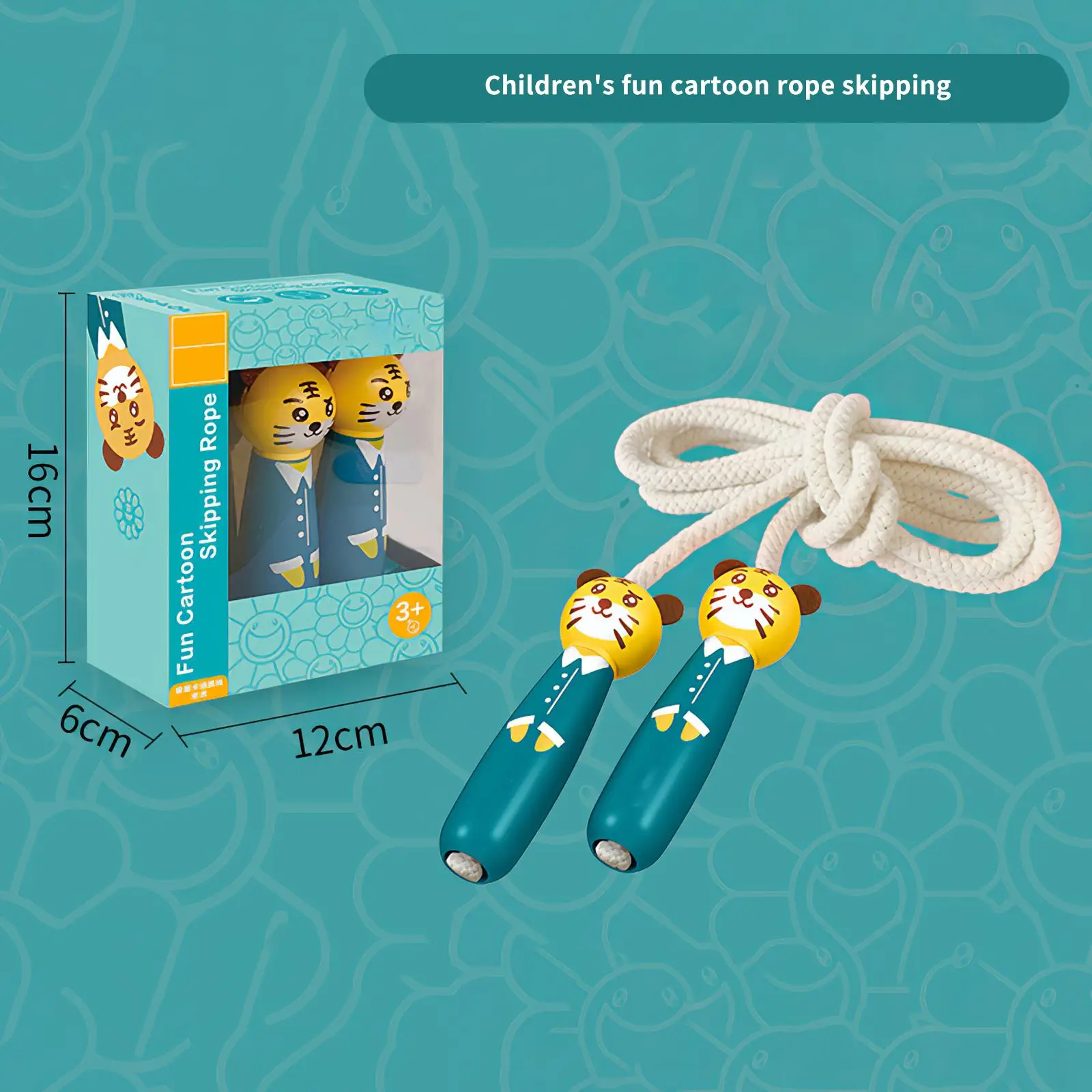 

Cartoon Skipping Rope Kindergarten Sports Goods Adjustable Fitness Rope Single Skipping Rope Length Adjustment Not Easy To Knot