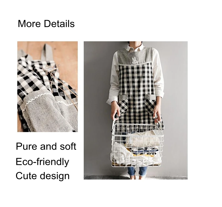 

Carton Apron Japanese Style Colourful Kitchen Household Housewife Cotton Aprons For Kids And Parents