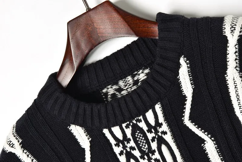 Высокое качество осень зима 2018 новый модный подиумный свитер женский круглый