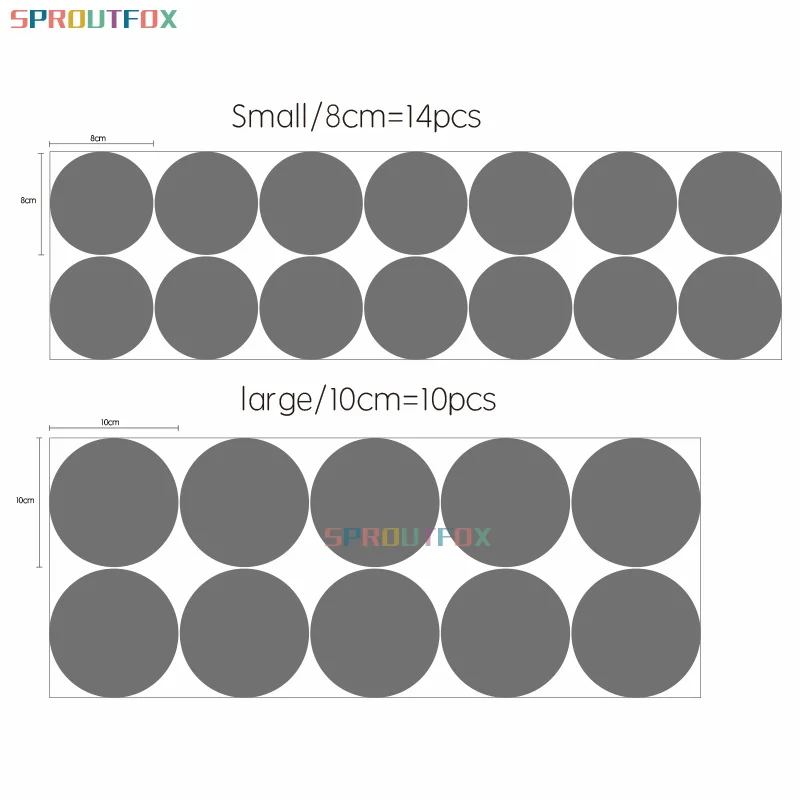 Блестящие настенные наклейки в горошек из розового золота сделай сам для детской