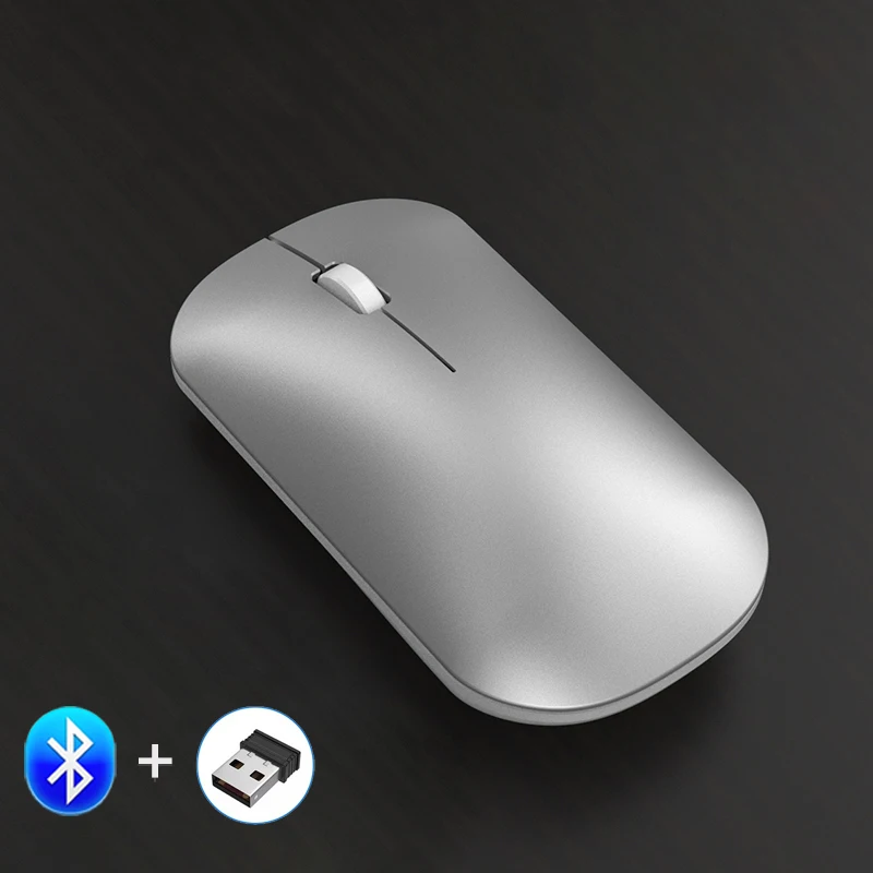 Bluetooth мышь для iPad беспроводная перезаряжаемая Mac 5 0 + 2 4 Ghz Беспроводная Mause двойной