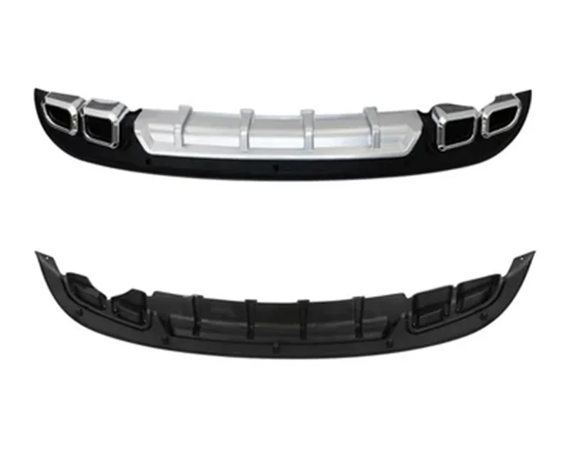 Автомобильный двойной выхлопной бампер из АБС пластика накладка задняя губа за