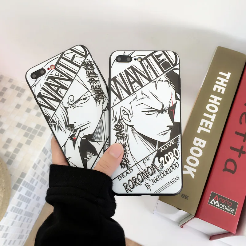 One piece Luffy Зоро Санджи 3D рельефный чехол для apple iphone 5 7 8 6 6s plus 11 pro x xs max xr Chopper Ace wanted