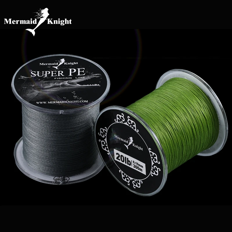 Леска рыболовная MermaidKnight 300 м/500 м 8 slick суперлеска для щуки карпа грубой морской