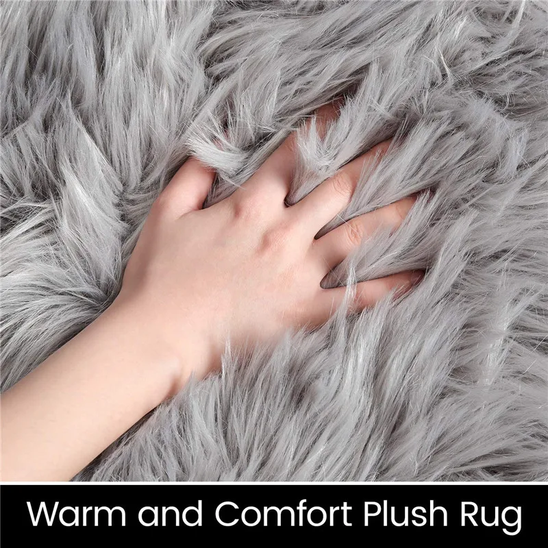 

Faux Fur Sheepskin Area Rugs for Bedroom Living Room Home Decor Floor Sofa Couch Fluffy Kids Baby Carpet Girl Cute Room Carpet