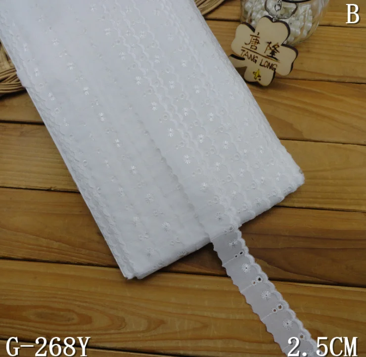 Хлопковая ткань с вышивкой 4 метра кружевная отделка аксессуары для платья