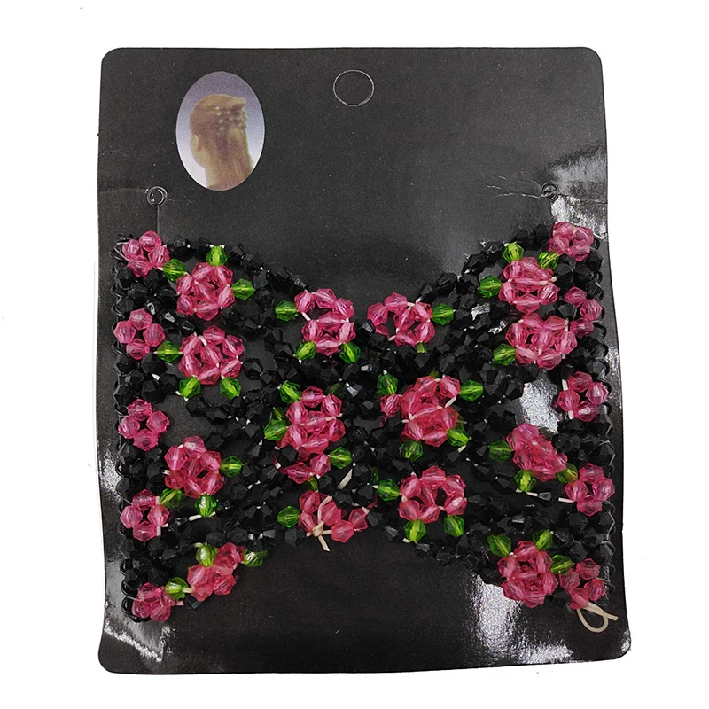 Модные расчески для волос женские Магия бисер эластичность двойные Бусины