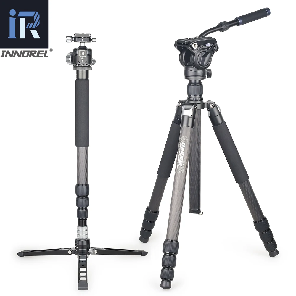 RT75CL Профессиональный 10 слоев штатив тренога из углеволокна монопод для DSLR Камера