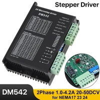 dm542 digital stepper motor driver 2 phase for nema17 nema23 motor driver replaces m542 2m54 tb6600 stepper motor controller