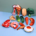 Игрушка для домашних животных, собака, плюшевая холщовая игрушка для укусов, собака С Кошачьей Мятой, вокал, креативная имитация овощей, куриная кость, игрушка для жевания, пищащая игрушка