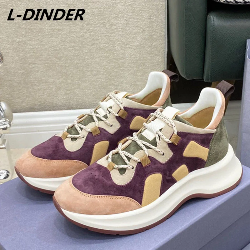 

Хит продаж, Женская Осенняя стильная фланелевая обувь на плоской вулканизированной подошве с цветными блокировками, Повседневная Удобная ...