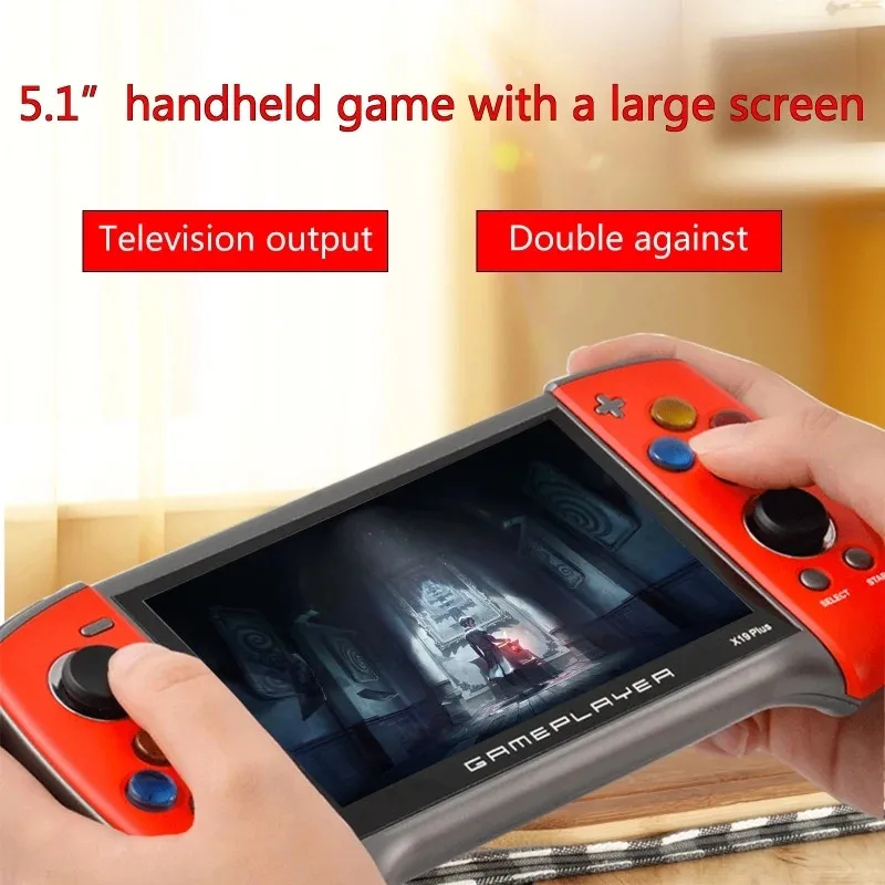 

Gamepad X19 Plus Handheld Retro Game Console 5.1-inch For PS1 GBC MD Nostalgic GBA