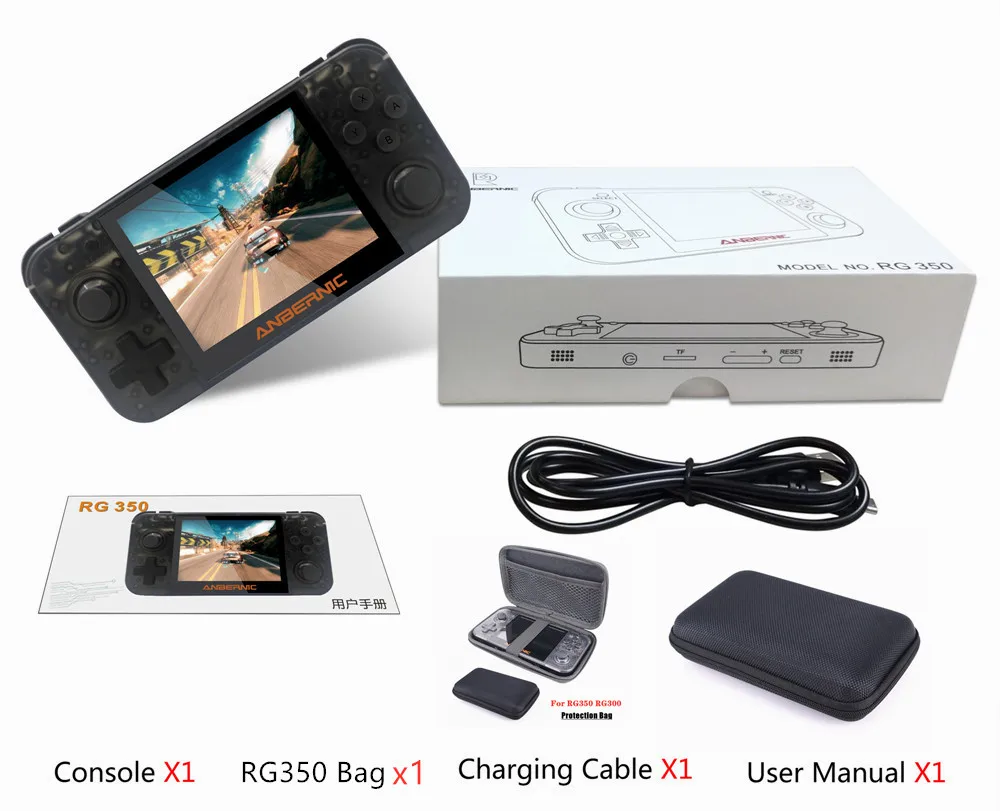 HEYNOW RG350 Linux система Ретро игровая консоль 3,5 дюймов ips экран RG 350 портативный игровой плеер 32G/64G карта 10000+ игровой 16 эмулятор