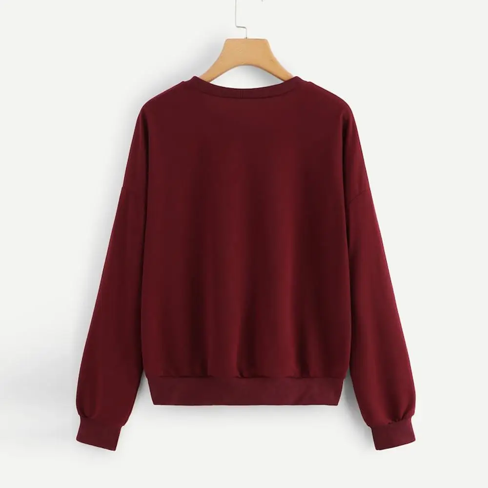 Рождественский Женский пуловер с круглым вырезом и длинными рукавами топ лося