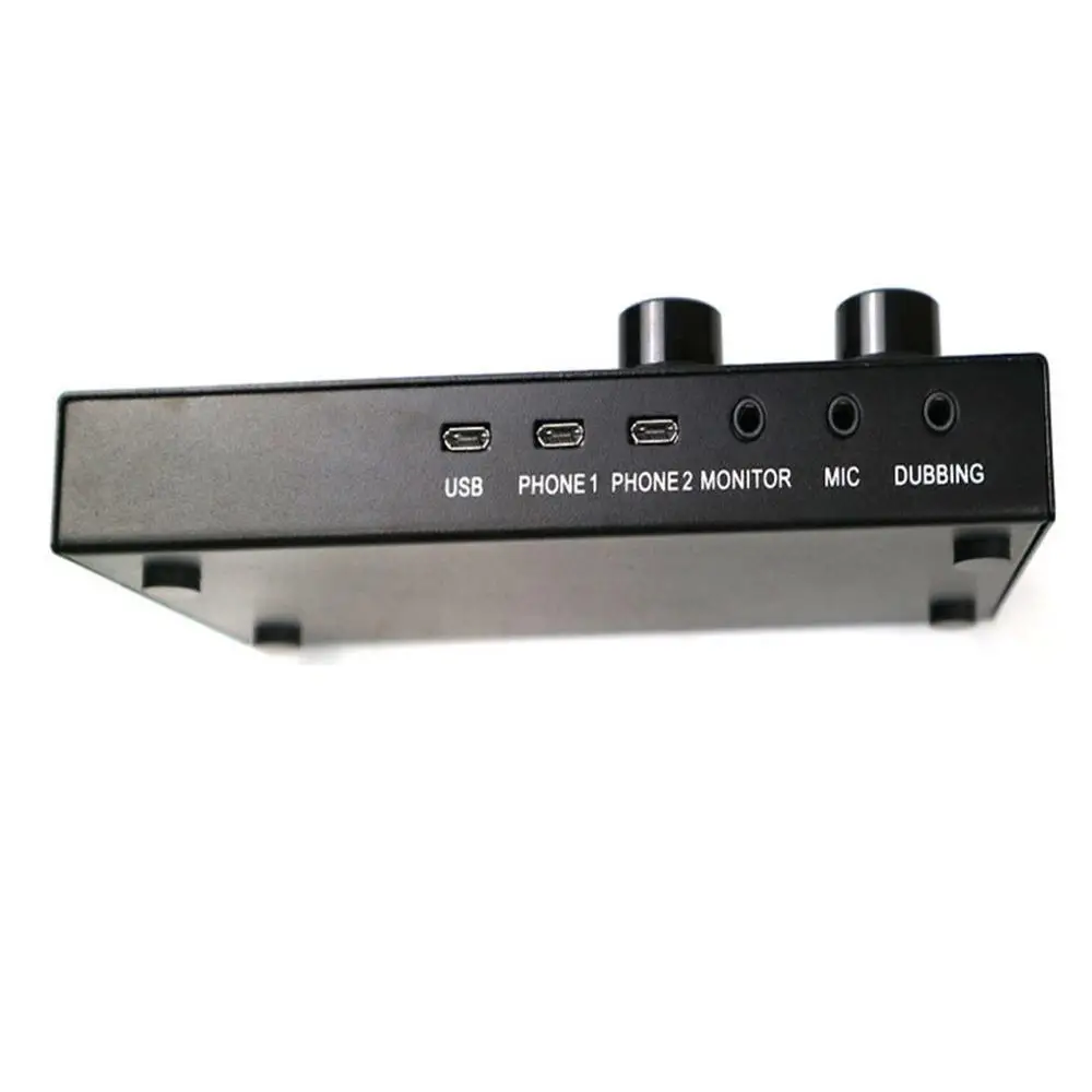 Laptop Audio Card Karaoke Stereo Sound Volume Control Electronic Live Equipment Microphone Components External Speaker Stre A4P5 |