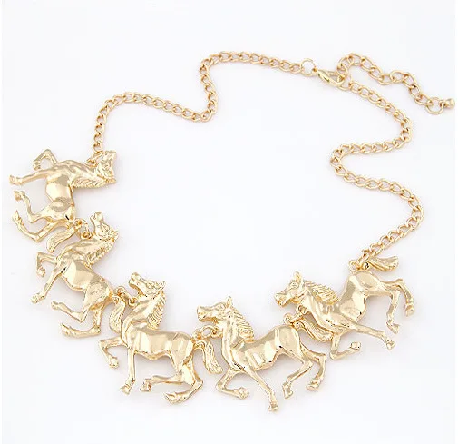 Преувеличенные украшения тонкая лошадь Pentium ожерелье ключицы цепочки с