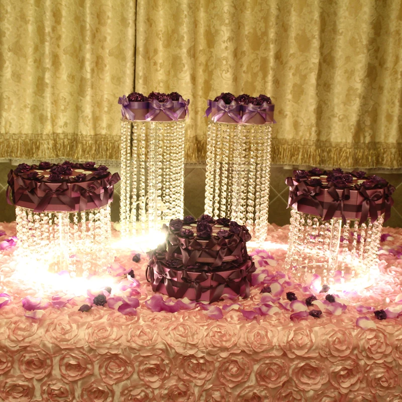 

4pcs Acrylic Wedding Cake stand Decoration Free Shipping Birthday Display Gift CupCake Rack Christmas Supply crystal cake stand