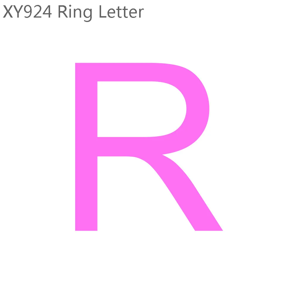 Letter R Trusta 925 Твердые ювелирные изделия из настоящего стерлингового серебра 26 букв A-Z коктейльное кольцо Размер 5 6 7 девочек Дети Рождественский подарок XY924 - Цвет основного камня: Letter R