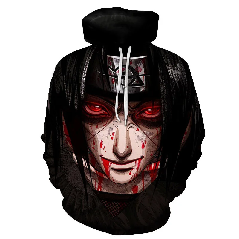 Новое поступление Харадзюку Аниме толстовки Наруто Uchiha Uzumaki Hatake глаза пуловер с