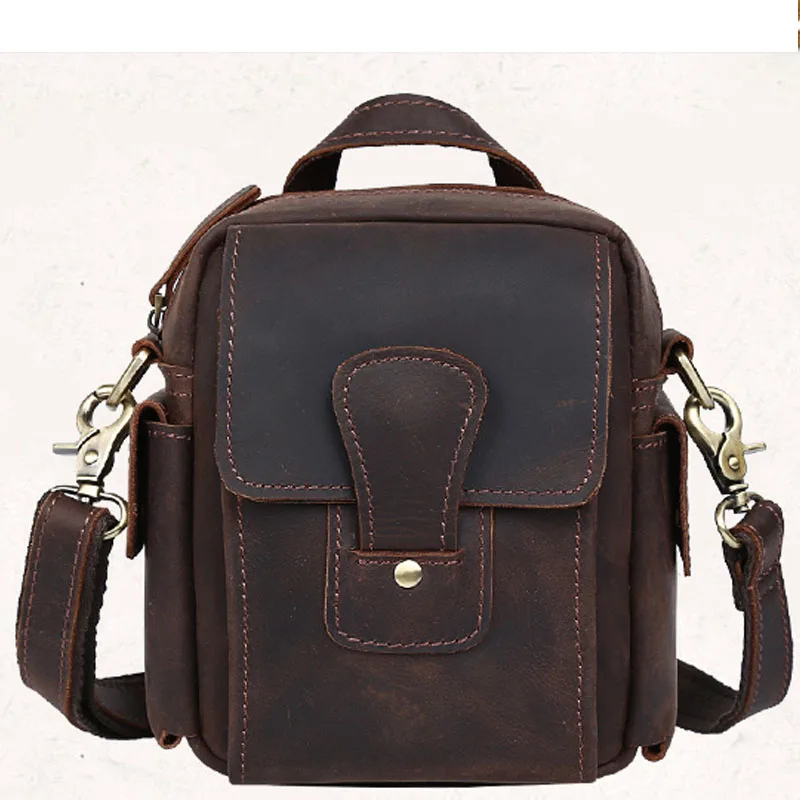

Vintage Men Business Briefcase Bag Multifunction Genuine Leather 14 inch Laptop Bag Double Layer Handbag Cowhide Shoulder Bag