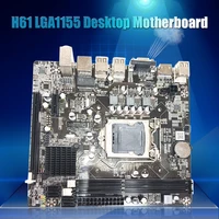 h61 desktop pc motherboard lga 1155 pin 2 ddr3 network card vga hdmi compatible computer mainboard support i3 i5 cpu dnf
