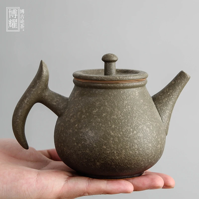 

Stoneware teapot single pot large-capacity Kung Fu tea set teapot household retro Japanese-style handle side pot