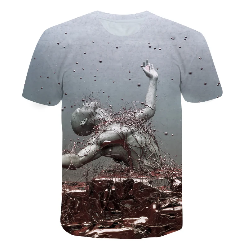 

2021 Summer New Cool Fashion T-shirt Men Women Geometric 3d Printing Short-Sleeved T-shirt Men's T-shirts Oversize XXS-6XL