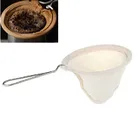 Многоразовая сумка для фильтра кофе, ручка из нержавеющей стали, фланелевый тканевый фильтр, кастрюля, сетчатые корзины, инструменты