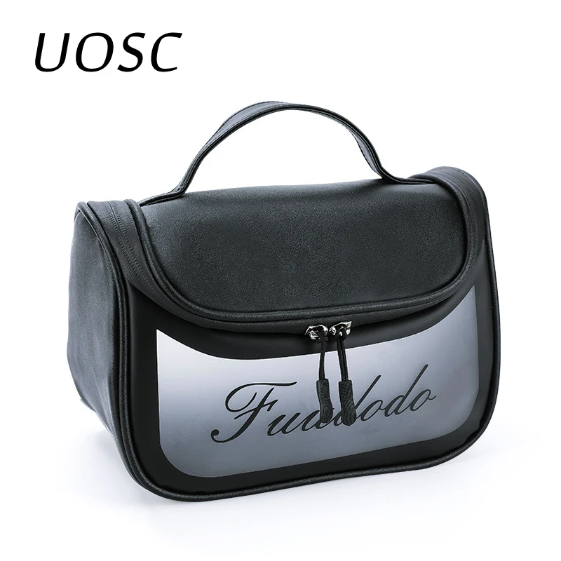 

UOSC Cosmetic Bags Waterproof Wash Bag Girl Fashion Portable Large Hook Storage Bags Travel Toiletry Bag Make-up Organizer Pouch