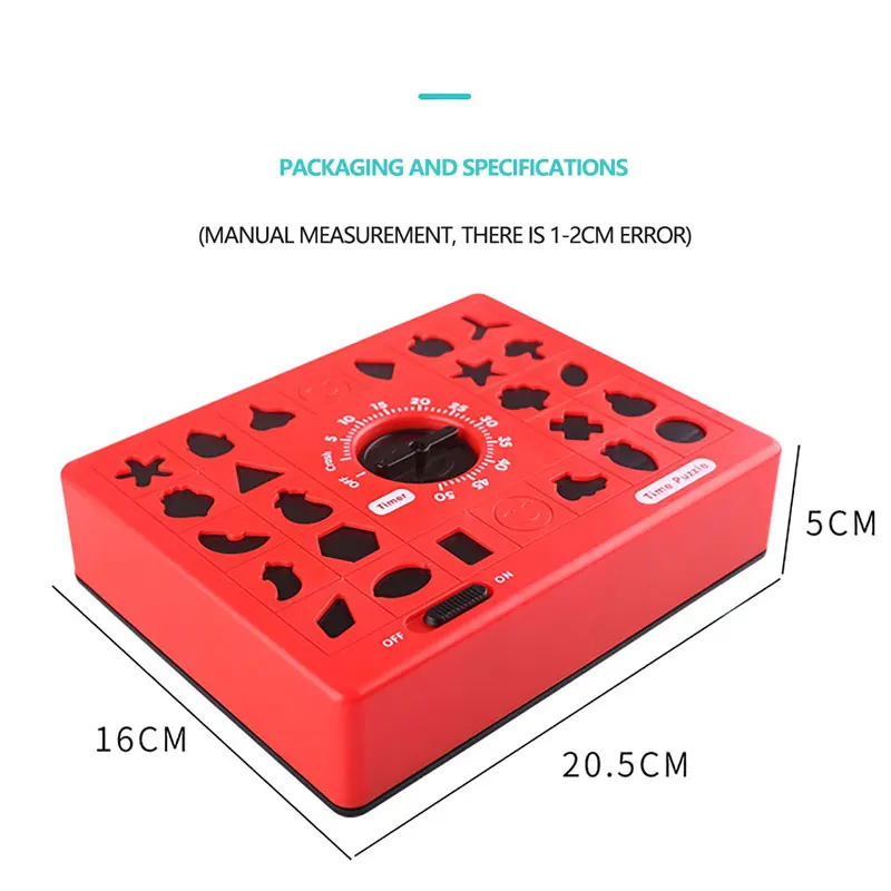 

24pcs Shape Matching Puzzle with Time Race Kids Funny Board Games Early Education Montessori Toys Boys