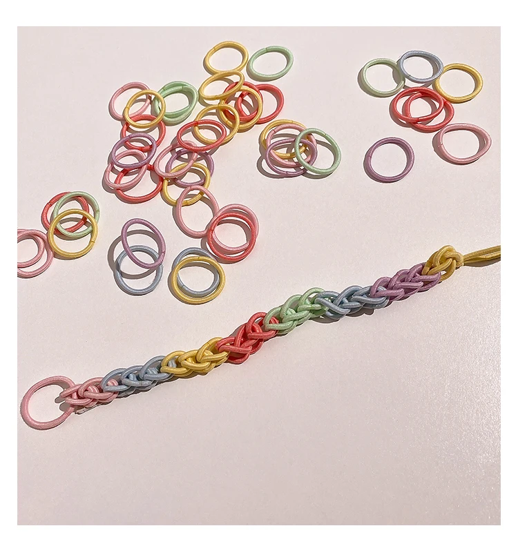 

100 шт., резинки для волос карамельных цветов для девочек