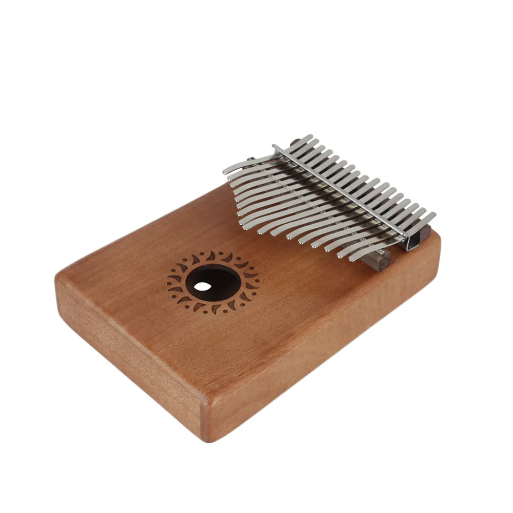 

M MBAT 4 Color 17 Keys Mahogany Kalimba Finger Thumb Piano Sun Thumb Piano Sanza Keyboard Musical Instrument with Tuner Hammer