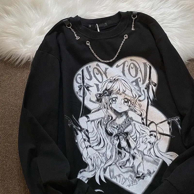 

hoodie y2k women korean fashion femme oversized plus size vintage 2021 kawaii long sleeve manga larga essentials sweatshirt